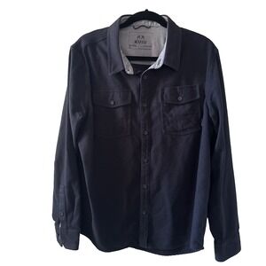 KUIU Field Flannel Shirt Mens XL Blue Long Sleeve Wool Button Up Hunting Outdoor